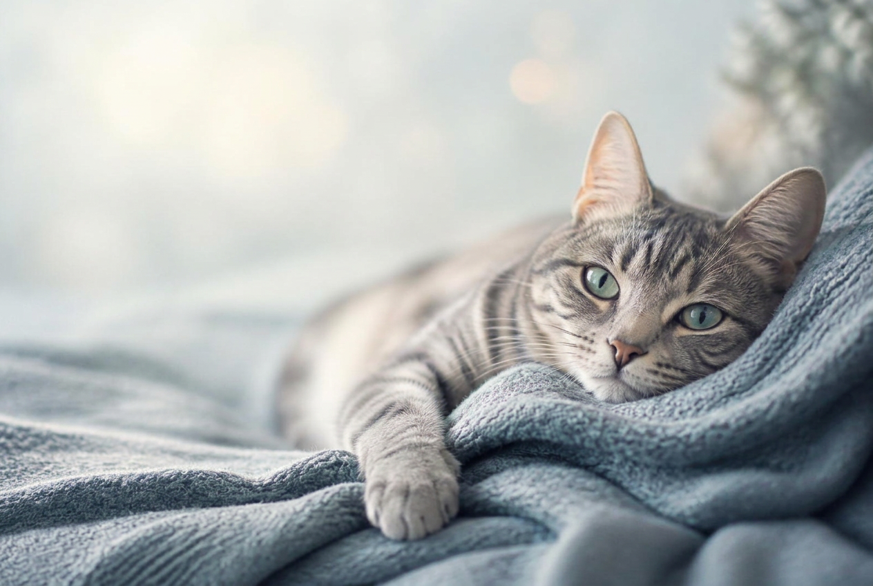 Chat heureux dans l'herbe